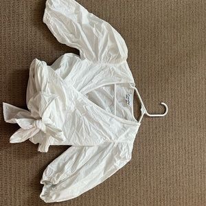 Ganni cotton poplin blouse